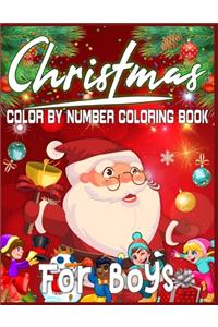 Christmas Color By Number Coloring Book For Boys