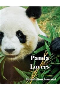 Panda Lovers Resolution Journal: 130 Page Journal with Inspirational Quotes on each page. Ideal Gift for Family and Friends. Undated so can be used at anytime.