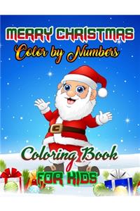 Merry Christmas Color by Numbers Coloring Book for Kids