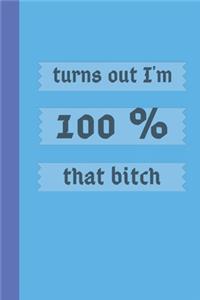turns out I'm 100% that bitch