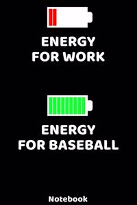 Energy for Work - Energy for Baseball Notebook