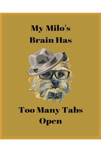 My Milo's Brain Has Too Many Tabs Open: Handwriting Workbook For Kids, practicing Letters, Words, Sentences.