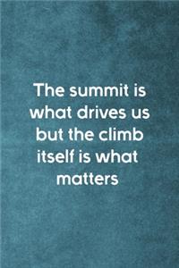 The Summit Is What Drives Us But The Climb Itself Is What Matters