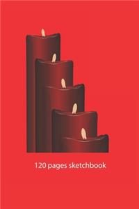 christmas notebook candle sketchbook