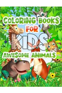 Coloring Books For Kids Awesome Animals
