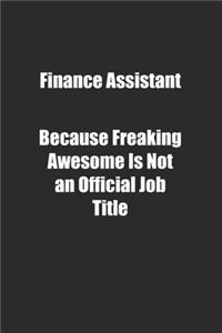 Finance Assistant Because Freaking Awesome Is Not an Official Job Title.