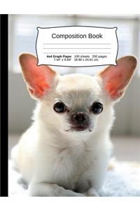 Dog Composition Notebook, Graph Paper