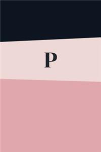 Monogram Initial P Notebook