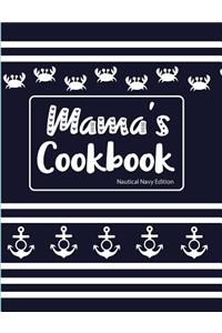 Mama's Cookbook Nautical Navy Edition