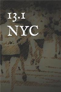 13.1 NYC: Half Marathon Blank Lined Journal