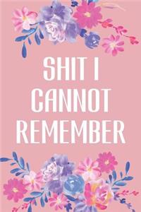 Shit I Cannot Remember