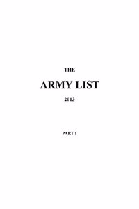 Army list 2013