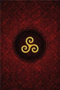 Monogram Triskele (Neopaganism) Notebook
