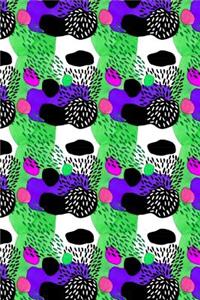 Bullet Journal Notebook Abstract Watercolor Pattern Purple and Green