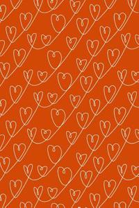 Journal Notebook White Scribbly Hearts Pattern 7