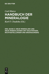 Neue Mineralien Und Neue Mineralnamen (Mit Nachträgen, Richtigstellungen Und Ergänzungen)