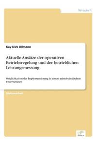 Aktuelle Ansätze der operativen Betriebsregelung und der betrieblichen Leistungsmessung