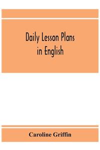 Daily lesson plans in English