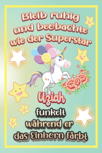 Bleib ruhig und beobachte wie Superstar Uziah funkelt während sie das Einhorn färbt