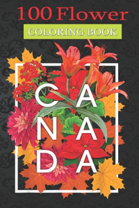 100 Flower Coloring Book