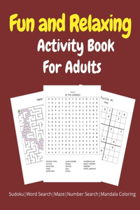 Fun and Relaxing Activity Book for Adults