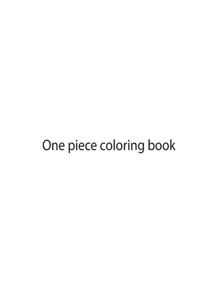 One piece coloring book