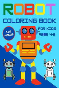 Robot Coloring Book For Kids Ages 4-8