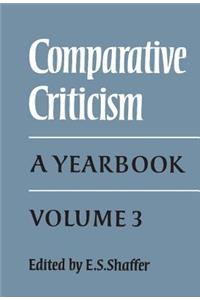 Comparative Criticism: Volume 3