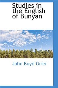 Studies in the English of Bunyan