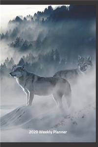Plan On It 2020 Weekly Calendar Planner - Wolves On A Snowy Day