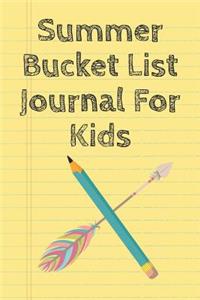 Summer Bucket List Journal For Kids
