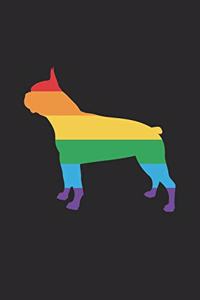 LGBT Notebook - LGBT Pride Month French Bulldog Gay Pride Flag - LGBT Journal