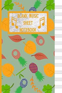 Blank Music Sheet Notebook