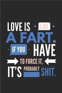 Love Is Like a Fart If You Have to Force It It's Probably Shit