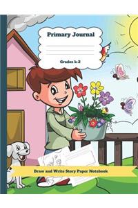 Primary Journal Grades K-2 Draw and Write Story Paper Notebook
