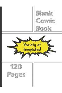 Blank Comic Book Variety of Templates 120 Pages