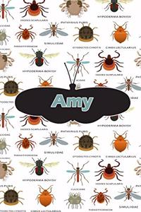 Amy: Insect Themed Comprehensive Garden Notebook with Garden Record Diary, Garden Plan Worksheet, Monthly or Seasonal Planting Planner, Expenses, Chore L