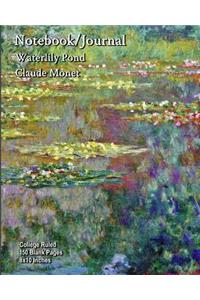 Notebook/Journal - Waterlily Pond - Claude Monet