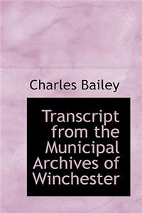 Transcript from the Municipal Archives of Winchester