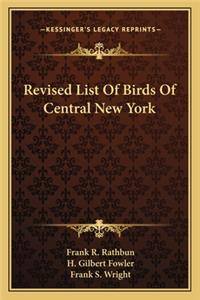 Revised List Of Birds Of Central New York