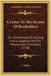 A Letter To The Society Of Booksellers