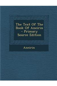 The Text of the Book of Aneirin