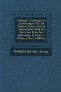 Lessing's Hamburgische Dramaturgie