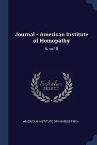 Journal - American Institute of Homopathy