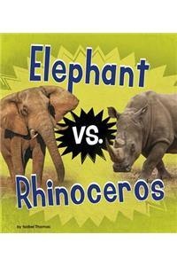 Animal Rivals Elephant vs Rhinoceros
