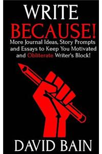 Write Because!: More Journal Ideas, Story Prompts and Essays to Keep You Motivated and Obliterate Writer's Block!