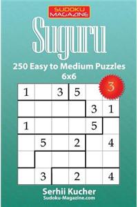 Suguru - 250 Easy to Medium Puzzles 6x6