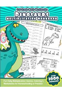 3rd Grade Math Workbooks Dinosaurs Multiplication Workbook