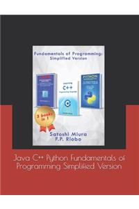 Java C++ Python Fundamentals of Programming Simplified Version