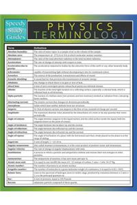 Physics Terminology (Speedy Study Guide)